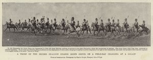 Vojsko Druhé dragounské gardy (Scots Greys) v polním dni útočí cvalem od English Photographer
