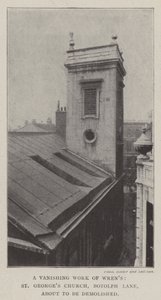 A Vanishing Work of Wrens, St Georges Church, Botolph Lane, před demolicí od English Photographer