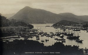 Aberdeen Fishing Fleet, Hong Kong, z alba fotografií týkajících se služby Pte H. Chicka, 1940 od English Photographer