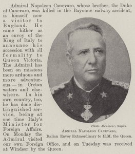 Admirál Napoleon Canevaro, mimořádný italský vyslanec HM královny od English Photographer