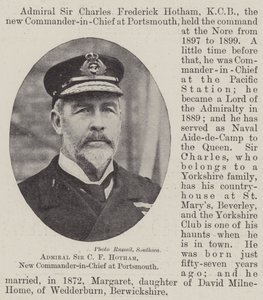 Admirál Sir CF Hotham, nový vrchní velitel v Portsmouthu od English Photographer