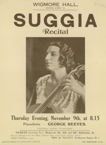Reklama na recitál Suggia ve Wigmore Hall od English Photographer