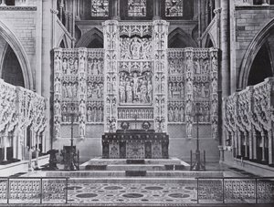 Oltář a Reredos, katedrála Truro (černobílá fotografie) od English Photographer