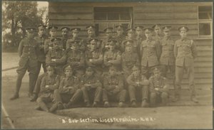 Podsekce B, Leicestershire Royal Horse Artillery, ve výcvikovém táboře v Diss, 1914-18 od English Photographer