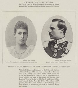 Zasnoubení velkovévody z Hesenska a princezny Viktorie z Edinburghu od English Photographer