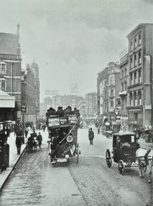 Bishopsgate: severně od Liverpool Street, Londýn, 1890 od English Photographer