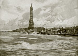 Blackpool s Eiffelovou věží (černobílá fotografie) od English Photographer