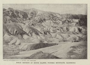 Vklady boraxu v Monte Blanco, Funeral Mountains, Kalifornie od English Photographer