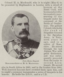 Brigádní generál H A Macdonald od English Photographer