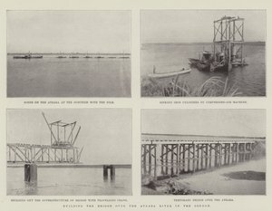Stavba mostu přes řeku Atbara v Súdánu od English Photographer