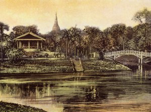 Barma / Myanmar: Pagoda z kantonových zahrad (barevné foto) od English Photographer