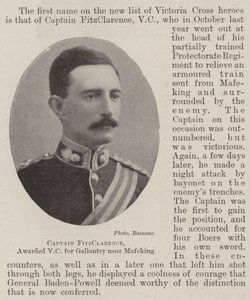 Kapitán FitzClarence, udělen VC za Galantry poblíž Mafekingu od English Photographer