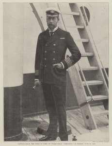 Kapitán HRH vévoda z Yorku na palubě HMS Crescent, v Torbay, 25. června 1898 od English Photographer