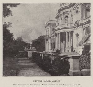 Chateau Malet, Monako, rezidence sira Edwarda Maleta, královna navštívila 20. dubna od English Photographer