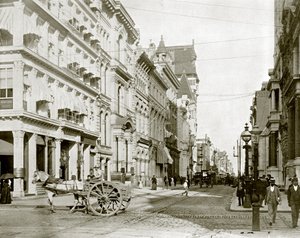 Chestnut Street, Philadelphia (černobílá fotografie) od English Photographer