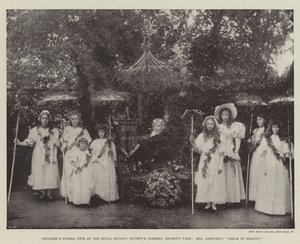 Dětská květinová slavnost v zahradách Royal Botanic Society, Regents Park, Sen paní Garfordsové o kráse od English Photographer