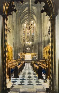 Pěvecký sbor zpod varhanní kruchty, Westminster Abbey, Londýn (foto) od English Photographer