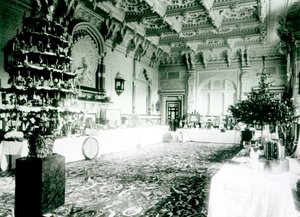Vánoční stoly v Durbar Room v Osborne House, 1900 od English Photographer