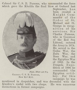 Plukovník C S B Parsons, New KCMG od English Photographer