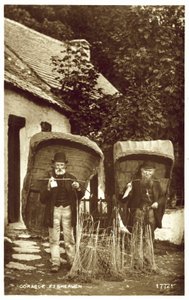 Rybáři Coracle (černobílá fotografie) od English Photographer