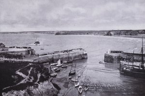 Cornwall: Newquay, přístav (černobílá fotografie) od English Photographer