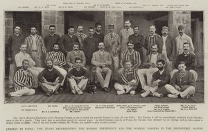Kriket v Indii, týmy reprezentující předsednictví Bombaje a Bombay Parsees v zápase o předsednictví od English Photographer