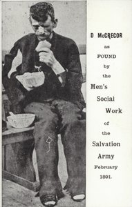 D McGregor, jak jej zjistila Mens Social Work of the Salvation Army, únor 1891 od English Photographer