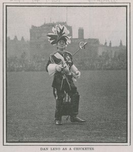Dan Leno jako hráč kriketu od English Photographer