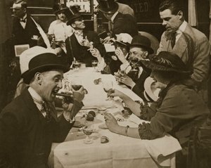 Denní oběd v Derby, tisk Horace W. Nichols, kolem roku 1910 (hlubotisk) od English Photographer