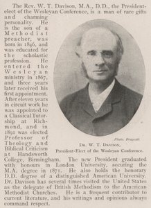 Dr W T Davison, nově zvolený prezident Wesleyan Conference od English Photographer