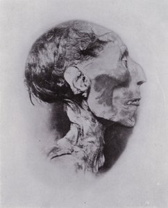 Egypt: Hlava Rameses II (černobílá fotografie) od English Photographer