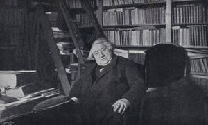 Ernest Renan ve své pracovně (černobílá fotografie) od English Photographer
