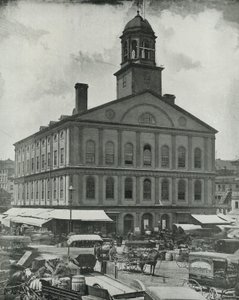Faneuil Hall, Boston (černobílá fotografie) od English Photographer