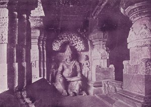 Postava Indry, Ellora Caves od English Photographer