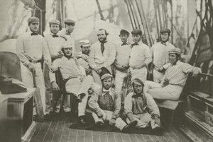 První anglický kriketový tým, který šel do Ameriky, 7. září 1859 (černobílá fotografie) od English Photographer