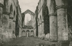Fountains Abbey, Nave, Looking West od English Photographer