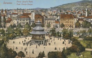 Park Franze Josefa, Sarajevo (barevné foto) od English Photographer