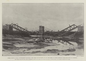 Frere Bridge, Natal Government Railways, první, který Búrové vyhodili do vzduchu při jejich ústupu z Estcourtu do Colensa od English Photographer