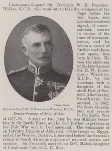 Generál Sir F W E Forestier-Walker, KCB, zástupce guvernéra Jižní Afriky