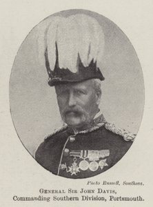 Generál Sir John Davis, velící jižní divizi, Portsmouth od English Photographer