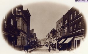 Godalming High Street, Surrey, cca 1900 (sépiová fotografie) od English Photographer