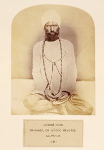 Govind Doss, Bairagee nebo Hindoo Devotee, Allyghur, z The People of India, od J. Forbes Watson, publikoval 1868 (tisk alba) od English Photographer