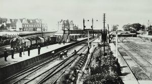 Grove Park Station: exteriér a nástupiště, 1888 od English Photographer