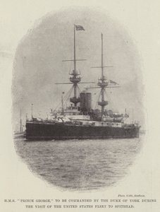 HMS Prince George, kterému bude velet vévoda z Yorku během návštěvy flotily Spojených států na Spithead od English Photographer
