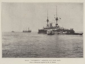 HMS Victorious na mělčinu u Port Said od English Photographer