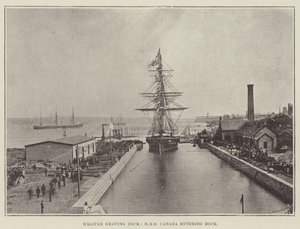 Halifax Graving Dock, HMS Canada vjíždí do doku od English Photographer