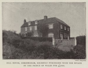 Hill House, Dersingham, nedávno koupil s panstvím princ z Walesu za 7000 liber od English Photographer