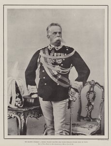 Jeho Veličenstvo Humbert I., Renier Charles Emanuel Jean Marie Fernand Eugene, král italský od English Photographer