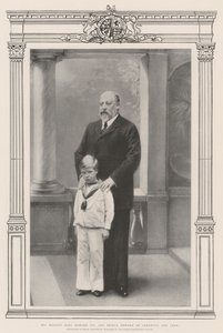Jeho Veličenstvo král Edward VII. a princ Edward z Cornwallu a Yorku od English Photographer