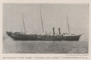 Jeho Veličenstvo Nová jachta, Victoria a Albert, uvedena do provozu 23. července od English Photographer